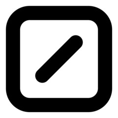 Square Flat Icon Isolated On White Background