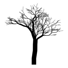 Dark Tree Flat Icon Isolated On White Background