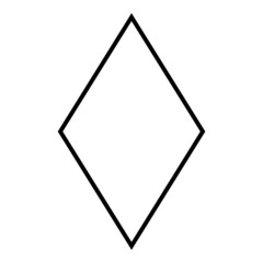 Rhombus Flat Icon Isolated On White Background