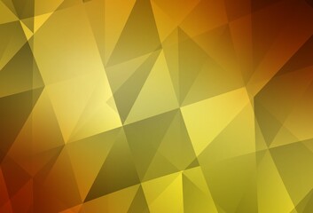 Light Orange vector triangle mosaic background.