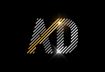 Initial Letter A D Logo Design Vector. Graphic Alphabet Symbol For Corporate Business Identity