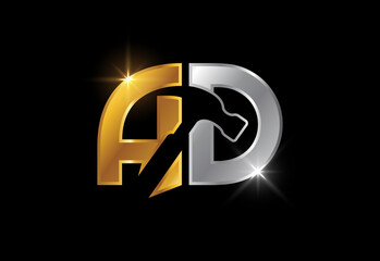 Initial Letter A D Logo Design Vector. Graphic Alphabet Symbol For Corporate Business Identity