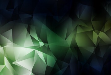 Dark Green vector abstract mosaic backdrop.