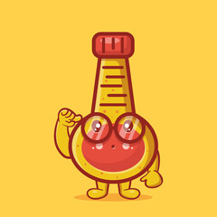 Genius mayonnaise bottle character mascot isolated cartoon in flat style