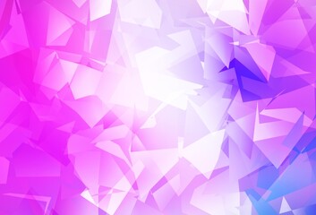 Fototapeta premium Light Purple, Pink vector gradient triangles template.