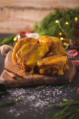 Christmas Rabanadas with egg yolk cream