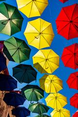 Umbrellas overhead