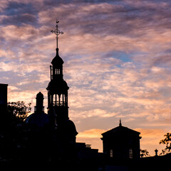 church at sunset