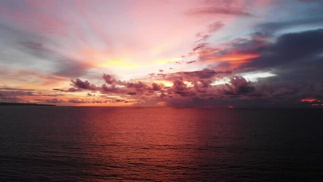 A sunset in Bali | Kuta beach | 4k drone video