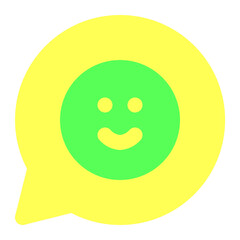 happy chat icon illustration