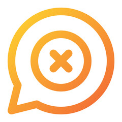 Fototapeta premium delete chat icon illustration