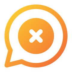 Fototapeta premium delete chat icon illustration