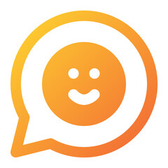 happy chat icon illustration