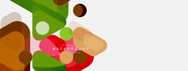 Abstract round geometric shapes and circles background. Trendy techno business template for wallpaper, banner, background or landing