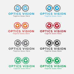 Spectacles Logo.Optics Logo. Gradient and flat color. Minimalistic Abstract logo.