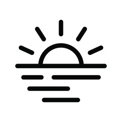 Sun icon, vector flat style, summer style. vector illustration