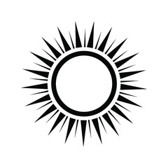 Sun icon, vector flat style, summer style. vector illustration