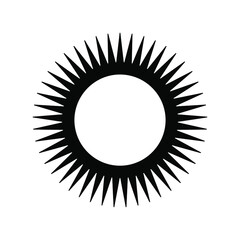 Sun icon, vector flat style, summer style. vector illustration