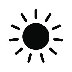 Sun icon, vector flat style, summer style. vector illustration