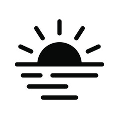 Sun icon, vector flat style, summer style. vector illustration