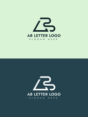 Minimal AB Letter Logo Template