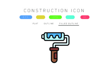 Roller Construction Icon