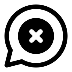 Obraz premium delete chat icon illustration