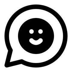 Fototapeta premium happy chat icon illustration