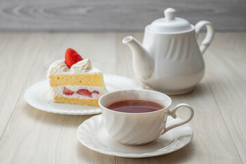 ケーキと紅茶