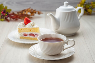 ケーキと紅茶
