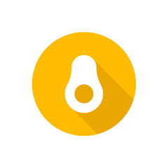 Avocado flat icon with shadow