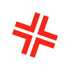 Obraz premium A red mark representing the emotion of anger. Vector.