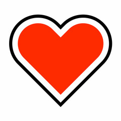 A simple heart icon. Vector.