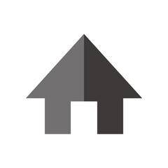 Modern black house vector icon. Flat design.