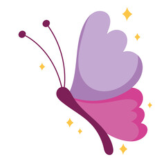 butterfly cartoon icon