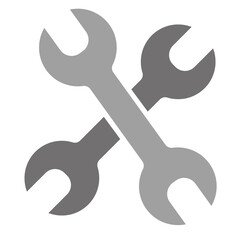 Two spanner, wrench  icon. Vector.