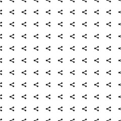 Square seamless background pattern from geometric shapes. The pattern is evenly filled with big black share symbols. Vector illustration on white background