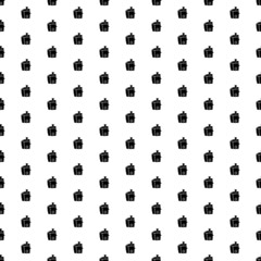 Square seamless background pattern from geometric shapes. The pattern is evenly filled with big black juicer symbols. Vector illustration on white background