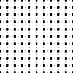 Square seamless background pattern from geometric shapes are different sizes and opacity. The pattern is evenly filled with big black kettle symbols. Vector illustration on white background