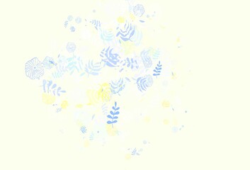 Light Multicolor vector natural pattern with leaves.