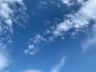 white clouds in the blue sky background ep159