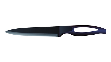 Realistic kitchen knife isolated on white background, Vector illustration, chef knife, Cutlery icon set