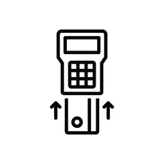 Black line icon for inserted