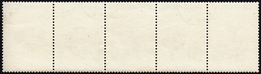 Reverse side of postage stamp