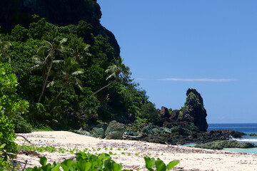 Secluded Fijian island beach
