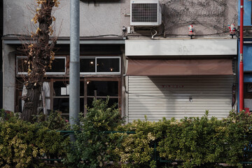 目黒駅や目黒通り沿いの風景　目黒、目黒区、東京、日本