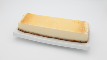 Cheese cake with white background