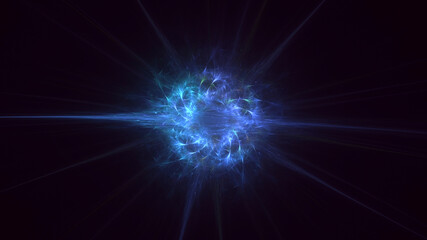 3D rendering abstract round light background