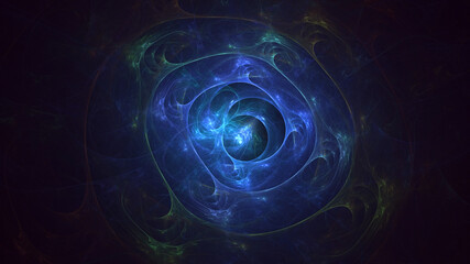 3D rendering abstract round light background
