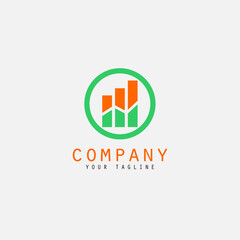 chart company illustration logo design